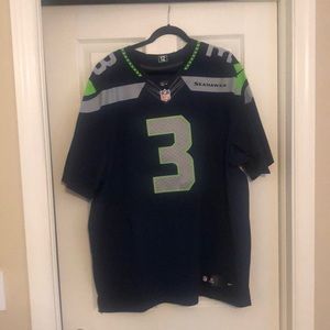 Nike Authentic Seattle Seahawks Home Russell Wilson size 52